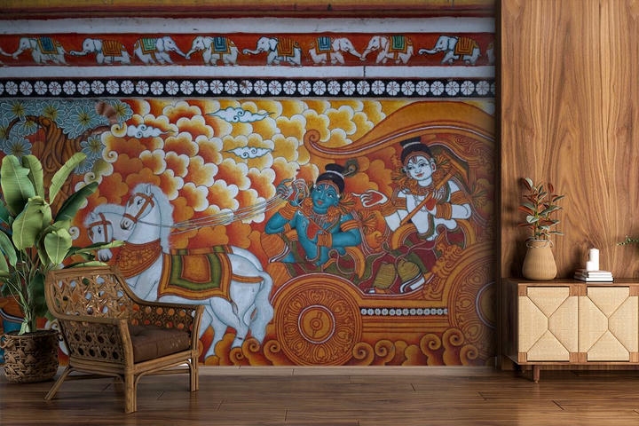 Artistic-Radha-Krishna-Wallpaper-for-Wall