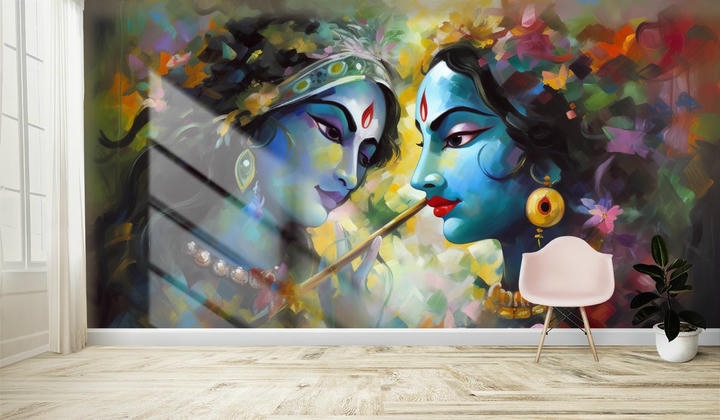 Designer-Radha-Krishna-Wallpaper-for-Wall