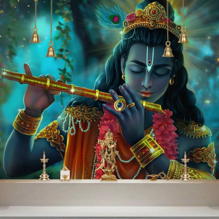 Divine Radha Krishna Wallpaper for Wall