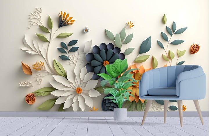 Floral 3D Wallpaper for Wall