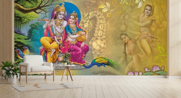 High Quality Radha Krishna Wallpaper for Wall