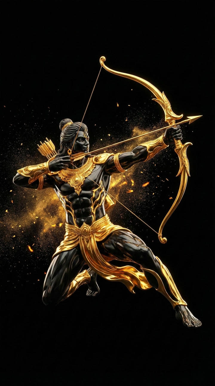 Jai Shree Ram Black Wallpaper