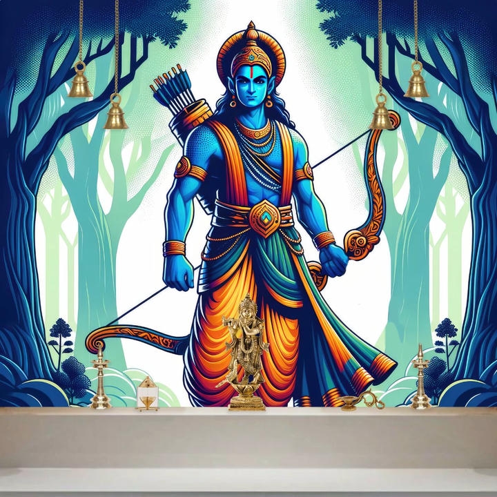 Jai Shri Ram Home Decor Wallpaper