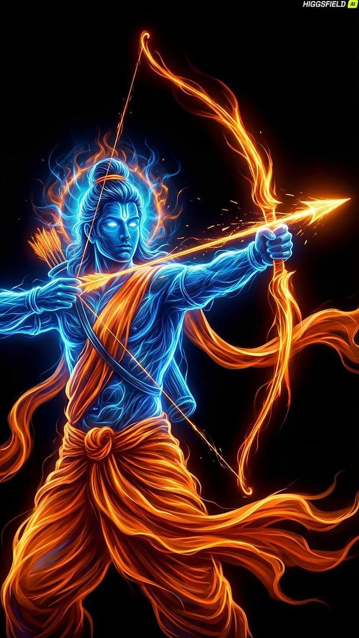 Jai Shri Ram Living Room Wallpaper