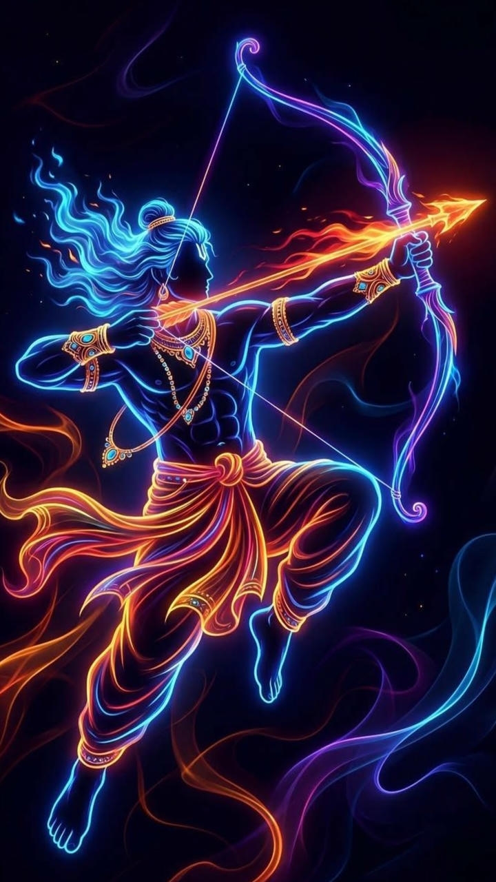 Jai Shri Ram Neon Wallpaper