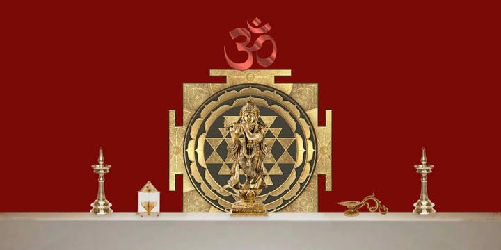 Minimalist Puja Room Wallpaper