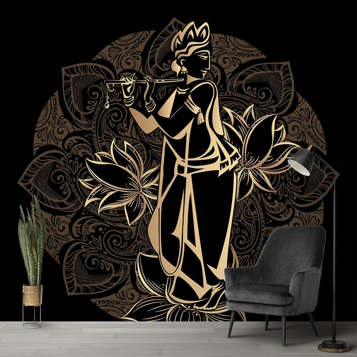 Modern Radha Krishna Wallpaper for Wall