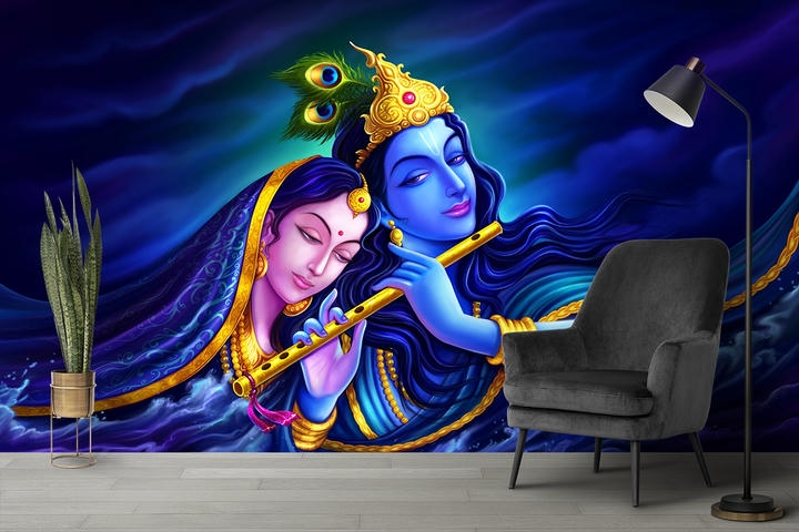 Radha Krishna 3D Wallpaper for Wall