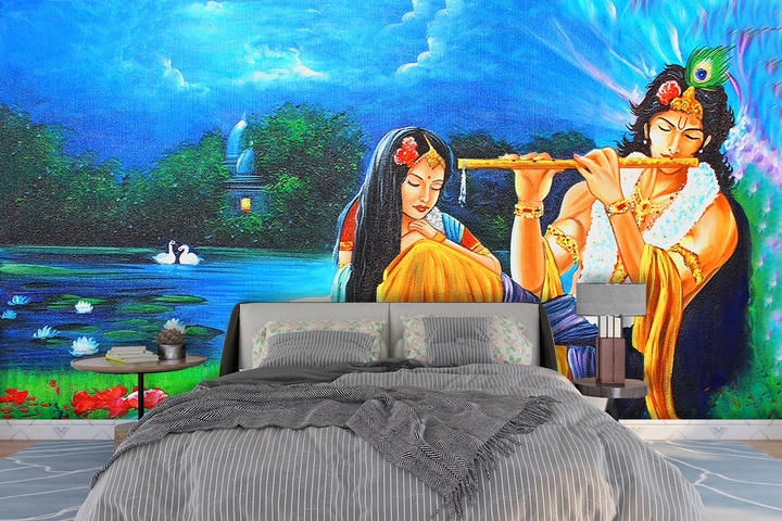 Radha Krishna Wallpaper for Bedroom Wall
