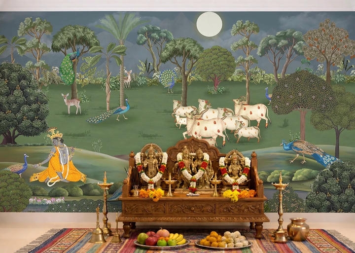 Sacred Wallpaper for Puja Room