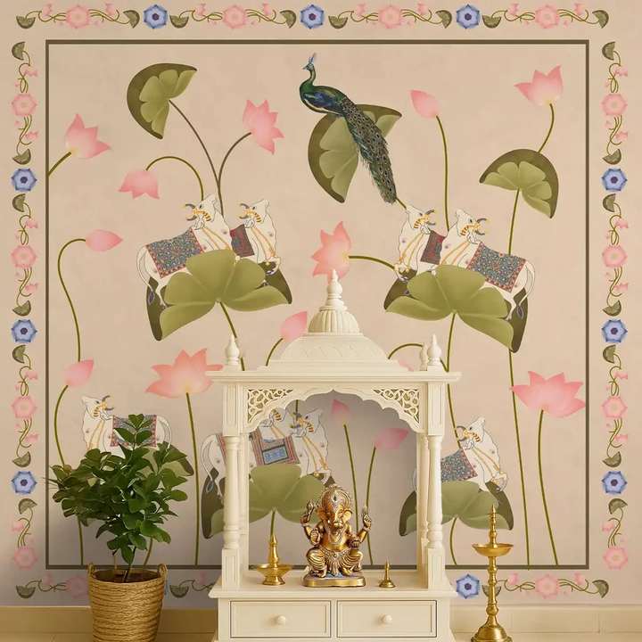 Spiritual Wall Decor for Puja Room