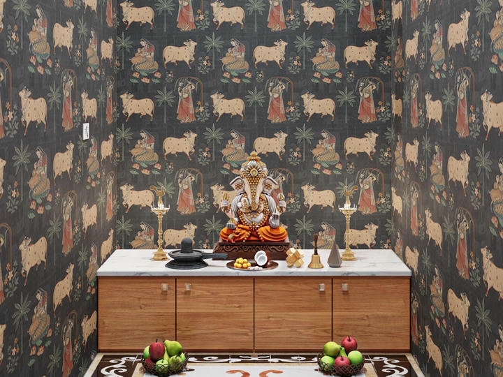Wallpaper for Puja Room